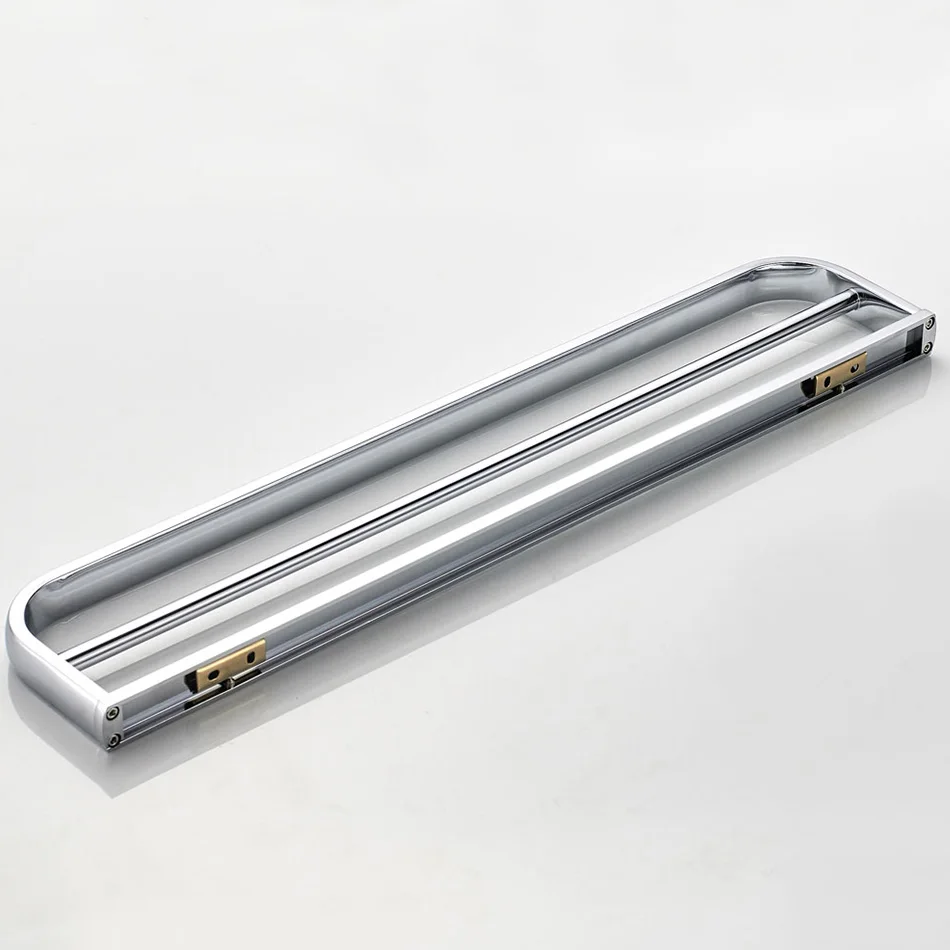 

Chrome Double Towel Rack Antique Brass Rose Gold Black White Wall Mounted Bedroom Bathroom Bath Towel Bar Holder Rail 57cm