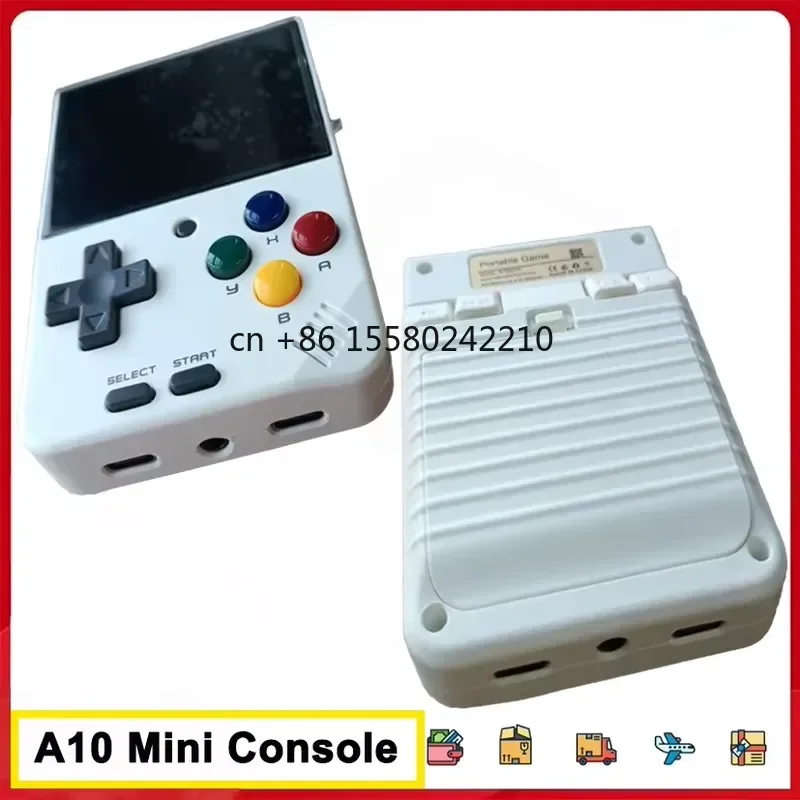 2026 hot for A10 MINI Game Console 2.8 inch IPS 2000mAh RK3326 Quad Core Cortex A35 Mali G31 MP2 Pre installed Games PSP PS1