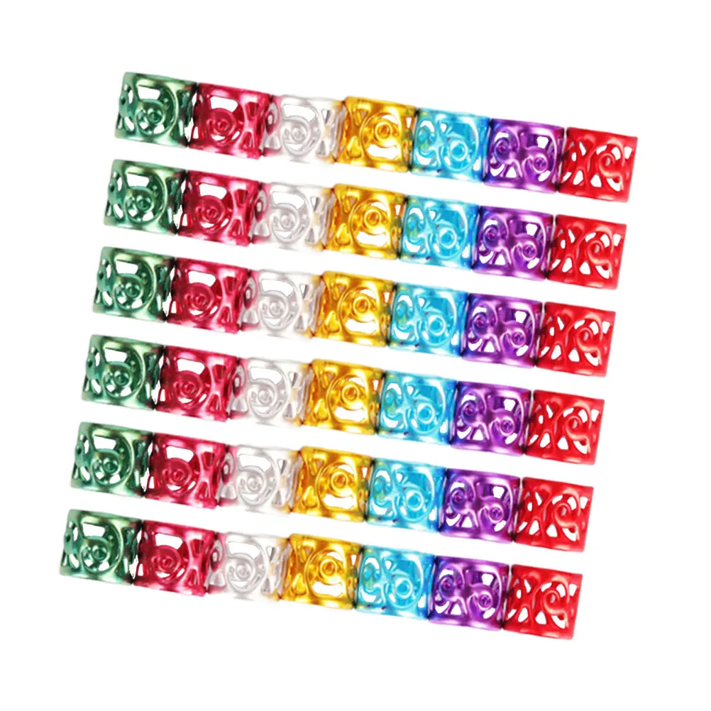 

Hair Braid Dread Locks Hair Cuffs Dreadlocks Braiding Beads Ring Braiding Beads Filigree Tube Metal Rings Styling