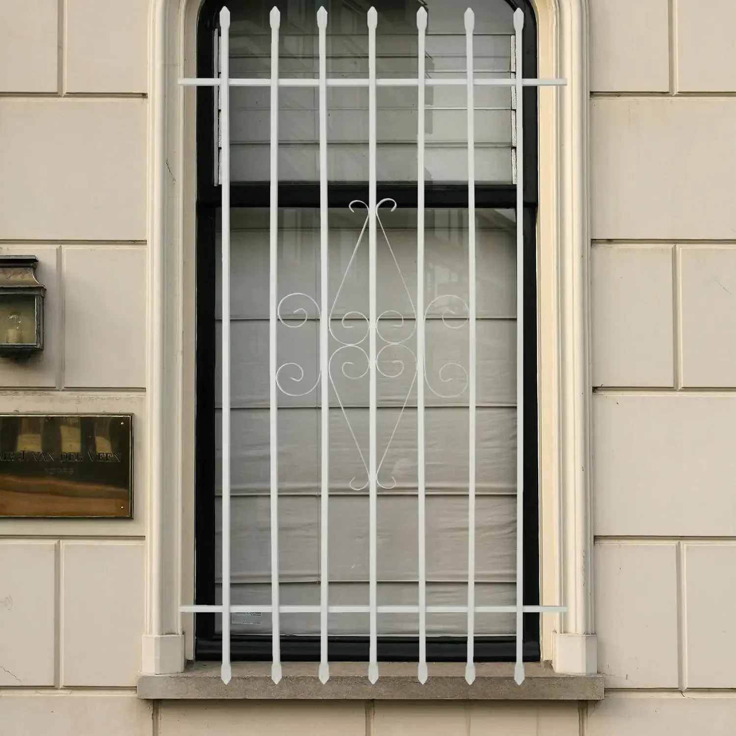 Grisham Spear Point Heavy-Duty Window Bars (White, 30
