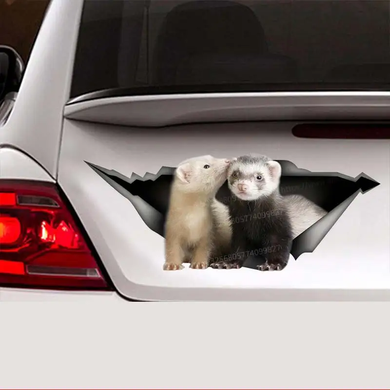 

Ferret Pet Animal Car Sticker Waterproof Vinyl Decal on Bumper Rear Window Laptop Self-adhesive Decal For Car Accessories SH184
