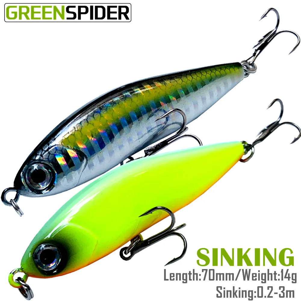 GREENSPIDER Sinking pencil lure stickbaits Fishing baits 14g Ima Honey Trap  Pencil Sinking fishing 2021 Artificial Hard Bait