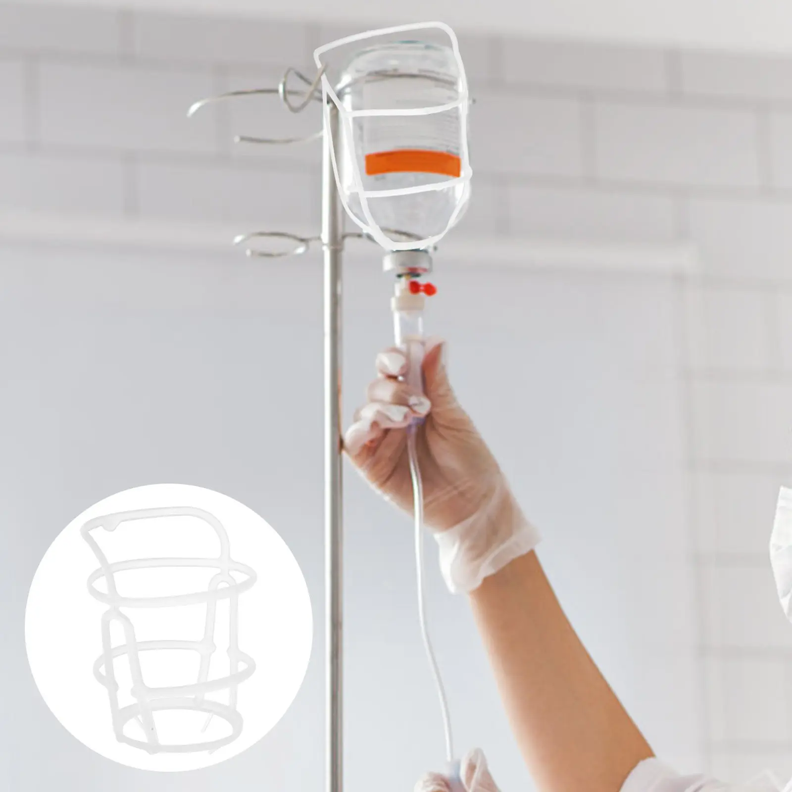 20Pcs Infusion Bottle Cover Net Plastic Saline Bottle Holder Secure Fit for Infusion Stand Reusable Dripping Pole Net