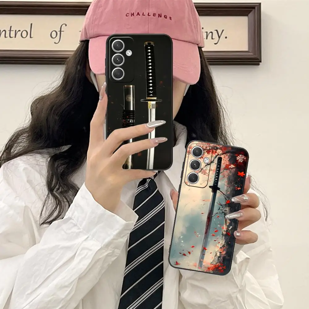 Katana Samurai Ronin Sakura Phone Case for Samsung Galaxy S26 S25 S24 S23 S22 S21 S20 Note20 Plus FE Ultra Colorful Cover Luxury
