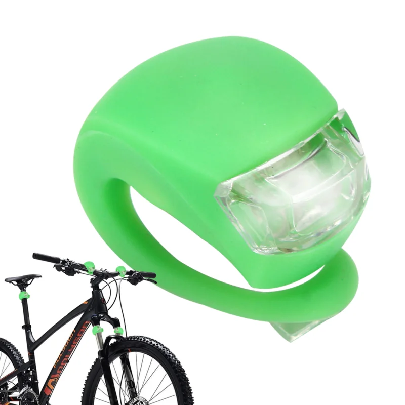 Bicycle Front Light Silicone LED Head Front Rear Wheel Bike Light Waterproof Cycling With Battery Bicycle Accessories Bike Lamp