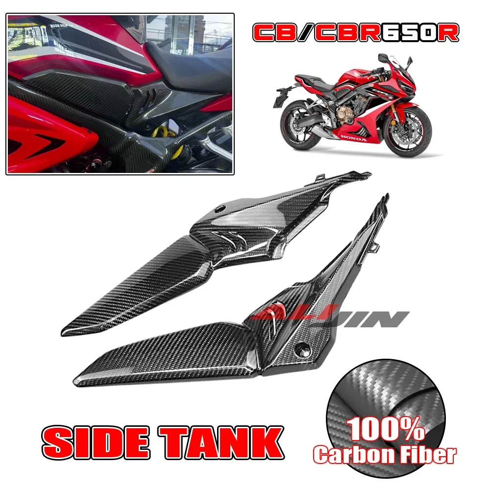 

100% Real Dry Carbon Fiber Fairing For Honda CB650R CBR650R 2019-2020 Motorcycle Tank Gas Seat Frame Cover Fairings Fuel Panel