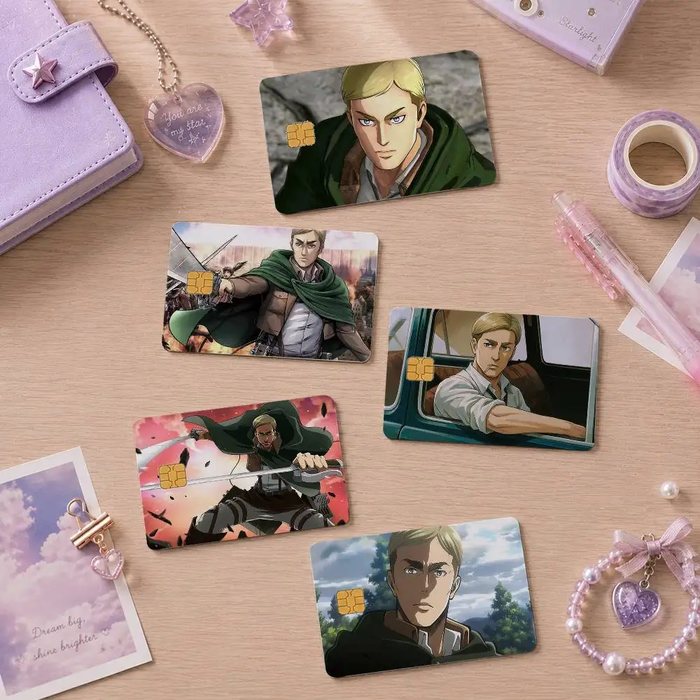 A-anime E-Erwin S-Smiths-S Sticker Film Tape Skin for Credit Card Debit Card Waterproof Stickers