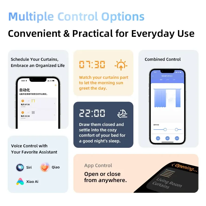 محرك الستائر الذكي Aqara E1 Zigbee 3.0 Hub مطلوب تلقائيًا مفتوحًا وإغلاقًا لاستشعار أشعة الشمس مع Apple HomeKit عبر تطبيق Aqara Home