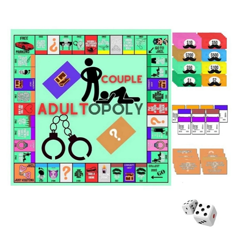 Couple Board Game Adultopoly Board Game Couple Opoly Board Game Entertainment Board Cards Games Couples Outdoor