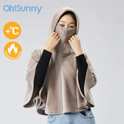 Ohsunny Winter Shawl Cape Fashion Warm Coat Irregular Cloak Loose Pullovers Women Autumn Oversized Windproof Poncho