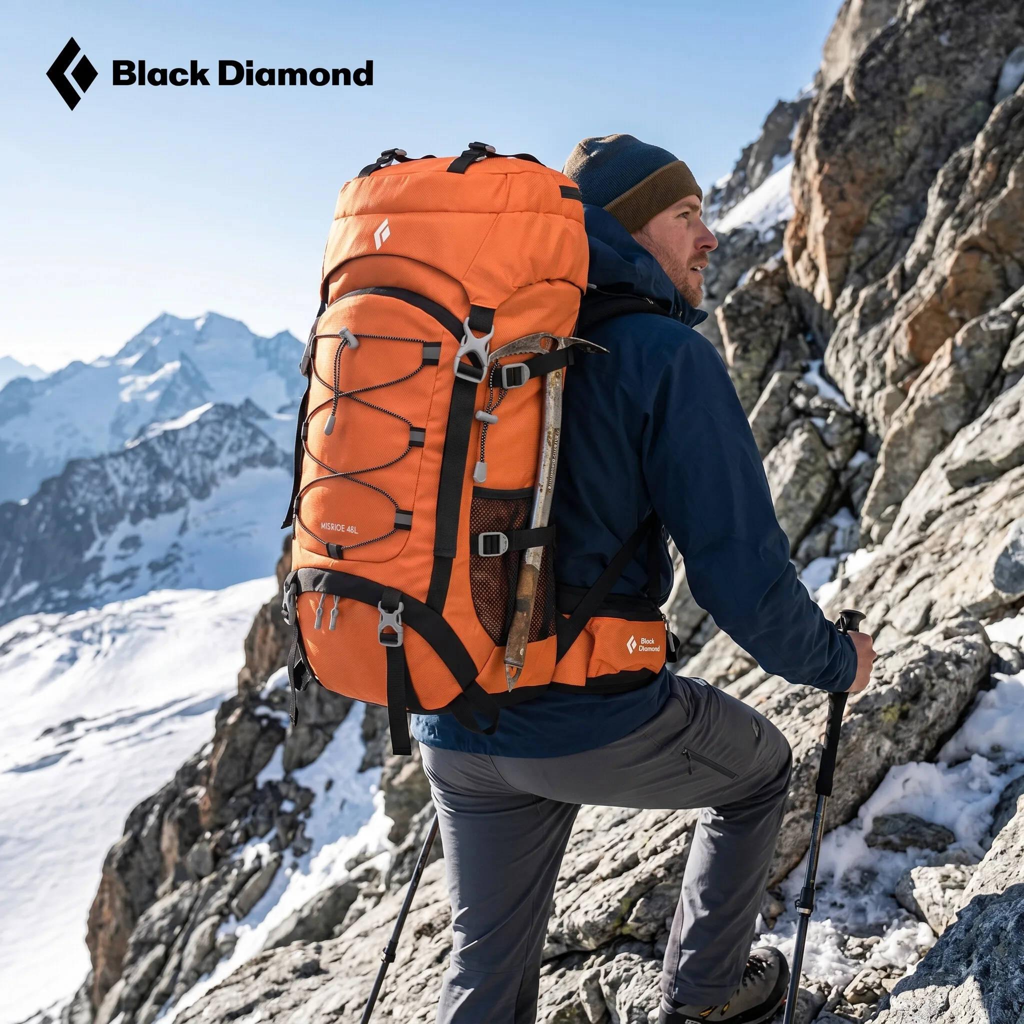 Black Diamond Multifunktionale Bergsteigertasche 48L Große Kapazität Reise-Bergsteigertasche Wasserdicht – Detail 1