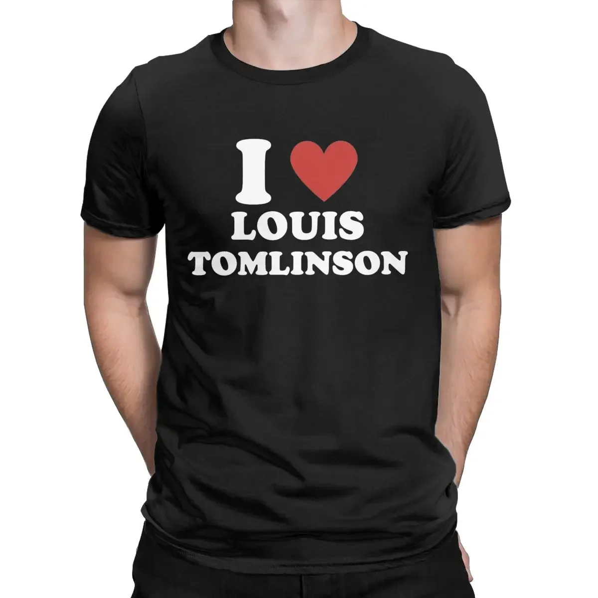 I Love Louis Tomlinsons Men T Shirt Faith Future Singer Amazing Tee Shirt Short Sleeve Crewneck T-Shirt Cotton Plus Size Tops