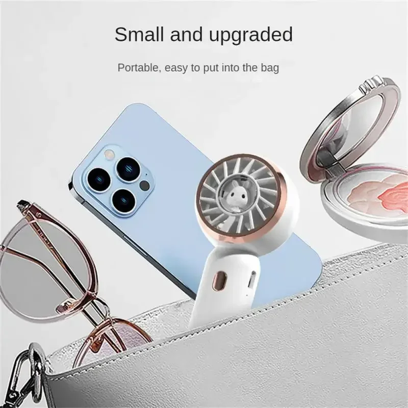 Ремешок с тремя передачами, регулируемый мягкий аккумулятор, натуральный ветер, большая емкость, бесшумный мини-стойкий портативный маленький вентилятор с зарядкой