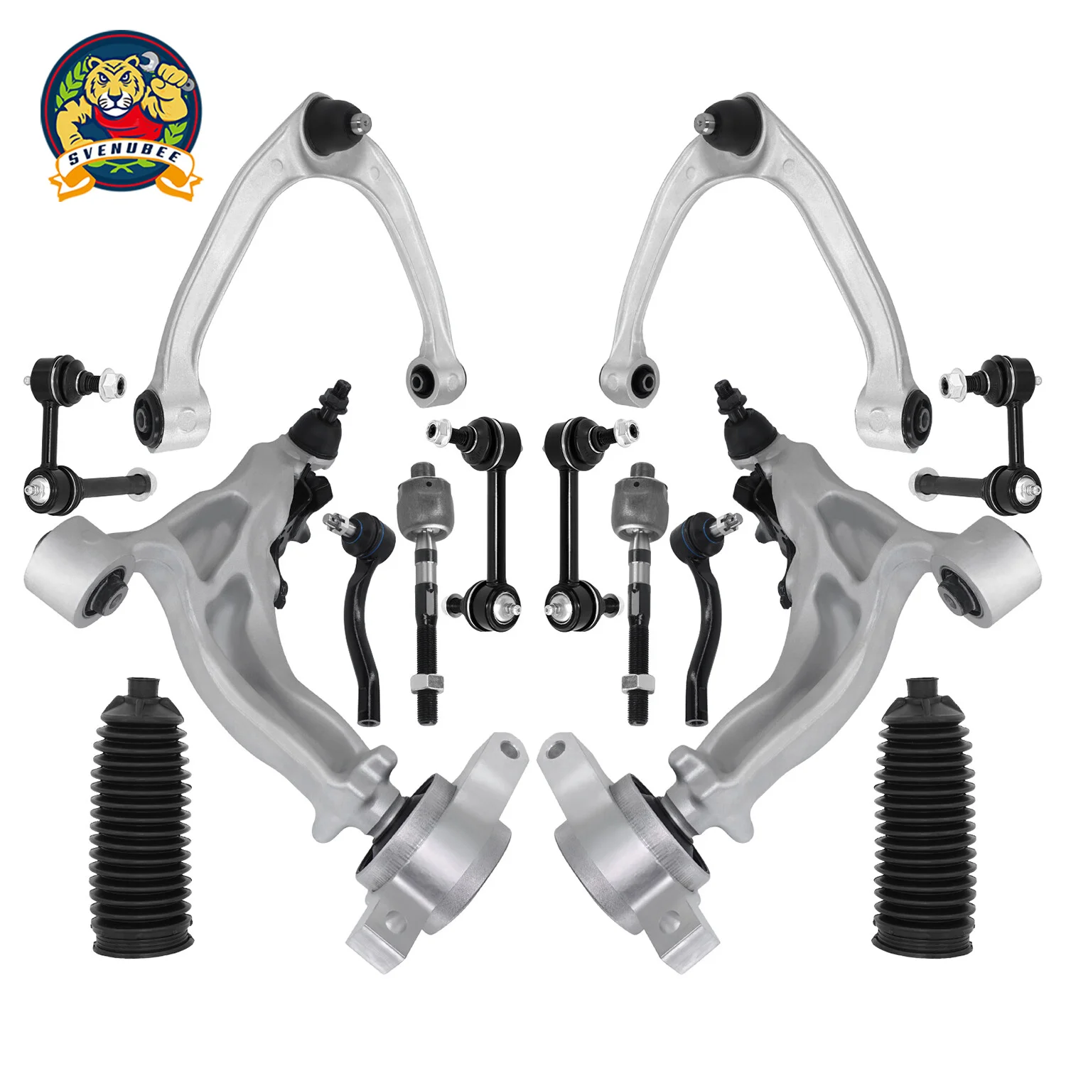 Svenubee 14Pcs RWD Front Upper Control Arm Kit Ball Joints For Infiniti EX35 EX37 G37 Q60 Q50 QX50 for Nissan 370Z