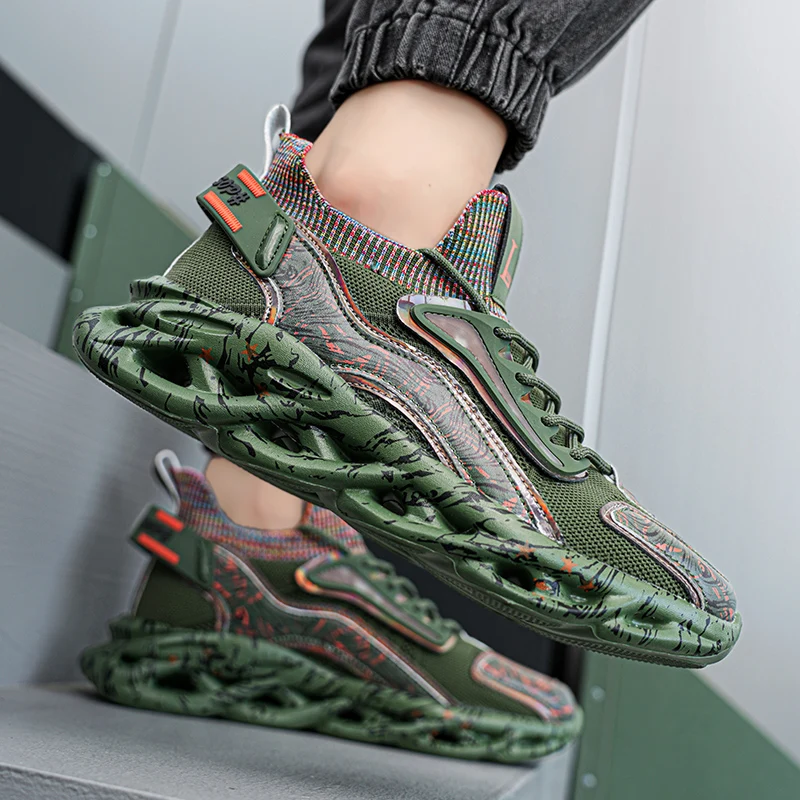 أحذية الجري الرجالية ذات النعل الناعم برباط علوي أحذية رياضية للرجال خفيفة الوزن شبكية قابلة للتنفس ومضادة للانزلاق ومقاومة للاهتراء للرجال