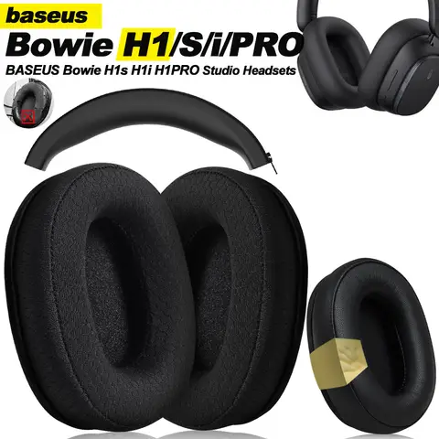 BASEUS Bowie H1S/H1i/H1 D02 D05 PRO 교체용 이어패드 메쉬 천 메모리 커버 스폰지 소프트 단백질용 이어폰 패드