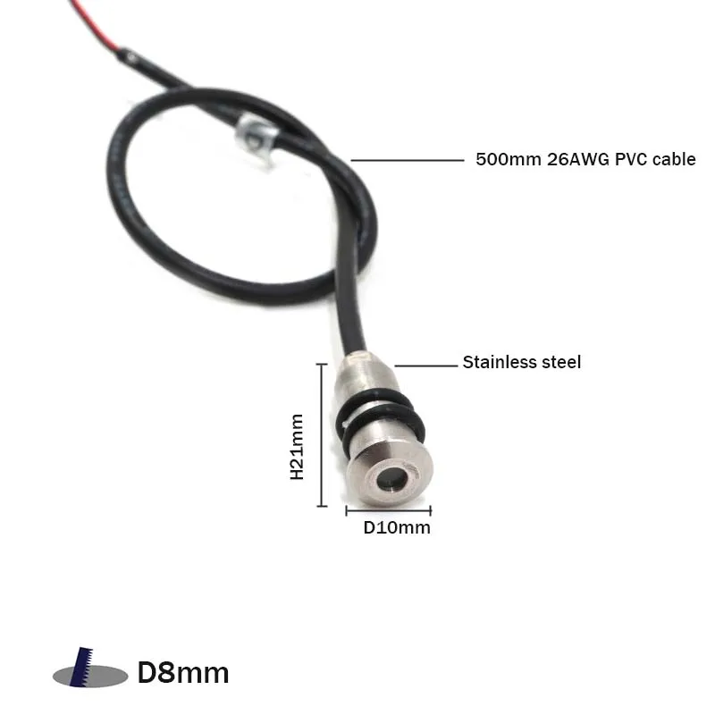 ELSOTE-miniluz LED empotrada de bajo voltaje para exteriores, luz decorativa cuadrada, DC12V, 0,2 W, IP68, para jardín, patio, cubierta subacuática,