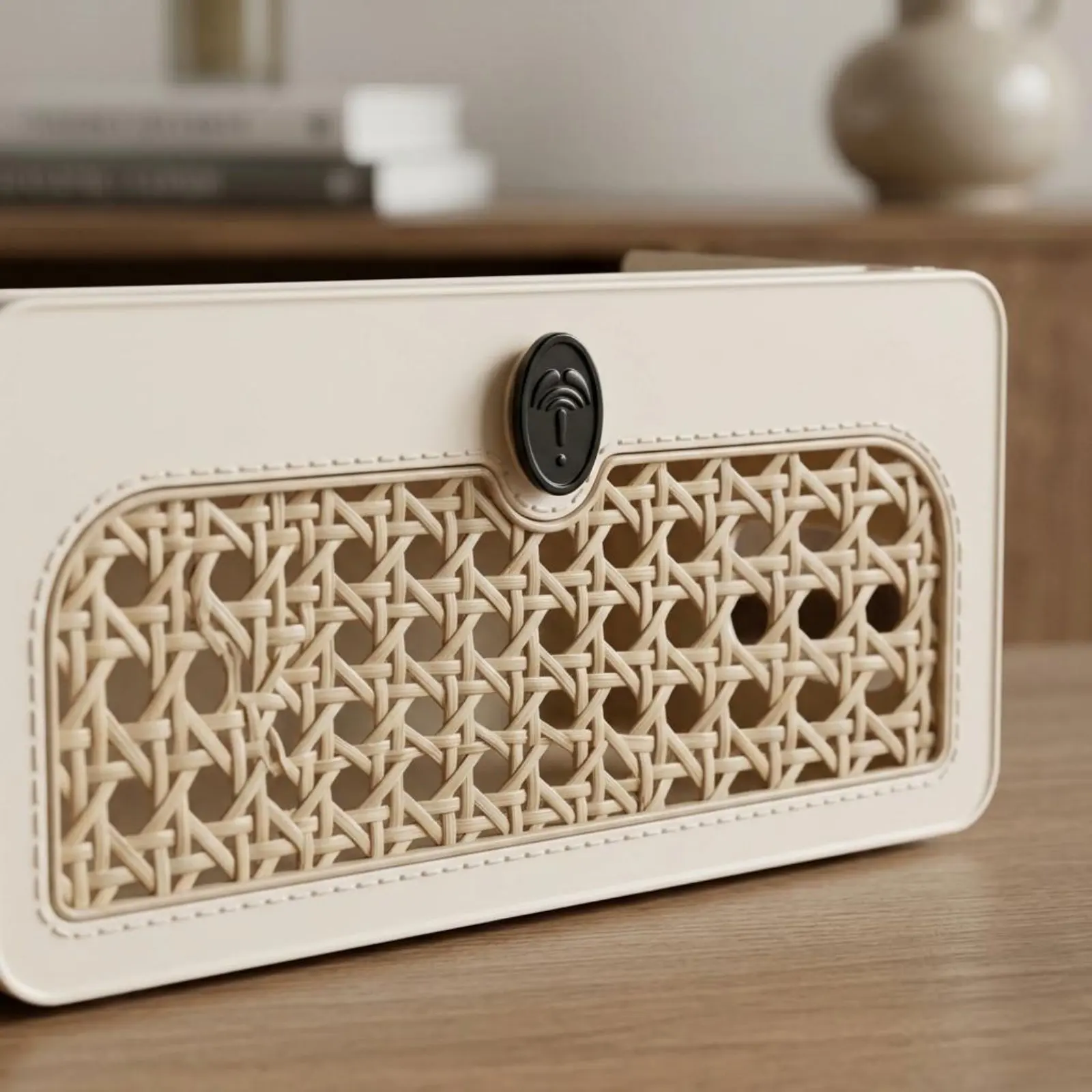 desktop-cable-organizer-side-pass-through-openings-hard-shell-cable-box-uncovered-top-slot-woven-design