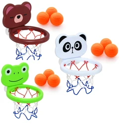 Mini canasta de tiro para bebés y niños pequeños, juego de agua para bañera, tablero de baloncesto con 3 bolas, juguetes divertidos de baño para ducha