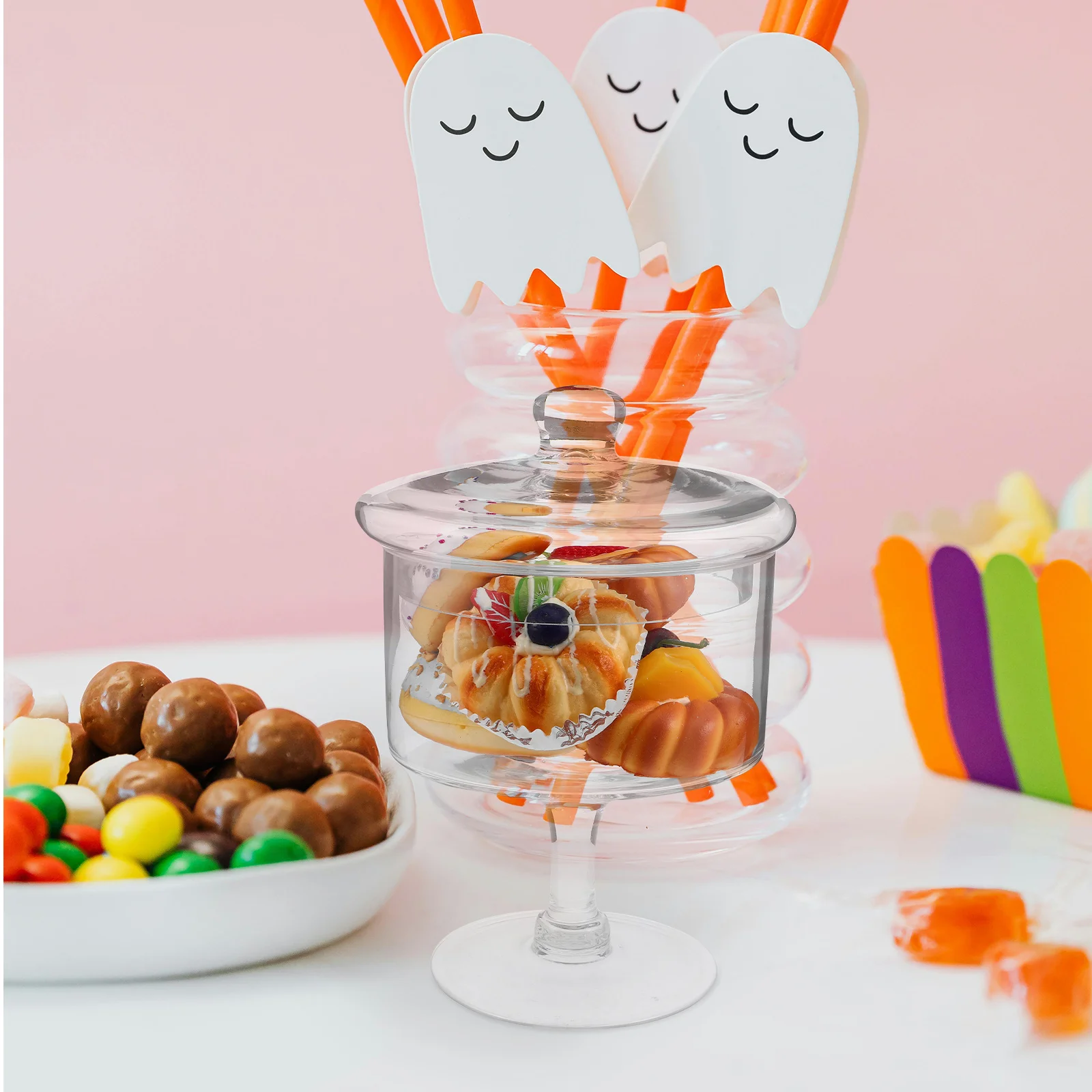 

Clear Glass Cake Dome Plate Small Footed Candy Stand Display Lid Cake Display Dessert Server Chocolate Cheese Candy