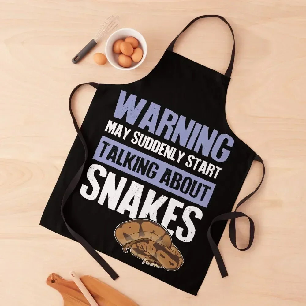 

Warning Suddenly Talking About Snakes Apron Home and kitchen products Women's Dresses Camping Kitchen Items Apron