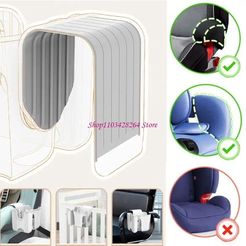 حامل أكواب الماء لعربات الأطفال 2 في 1 مع فتحة للهاتف، رف تخزين زجاجات الحليب العالمي لمقاعد سلامة السيارة للكراسي المتحركة #5