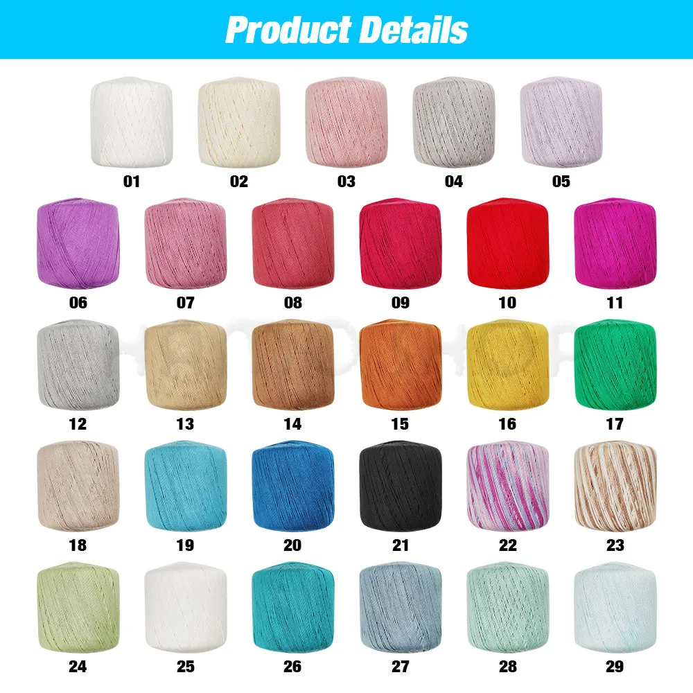50g Lace Yarn Soft Crocheting Knitting Thread For Handmade Craft DIY Supplies Sweater Handbag Scarves Shawls Hats Making view 3