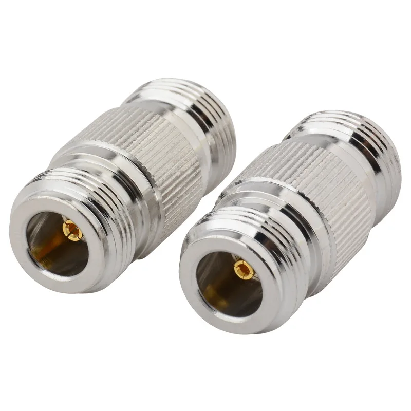 N Type Female to N Female Adapter RF Coaxial Straight Connector for WiFi Antenna GPS LMR400 RG8 Feeders Cable 50 Ohm