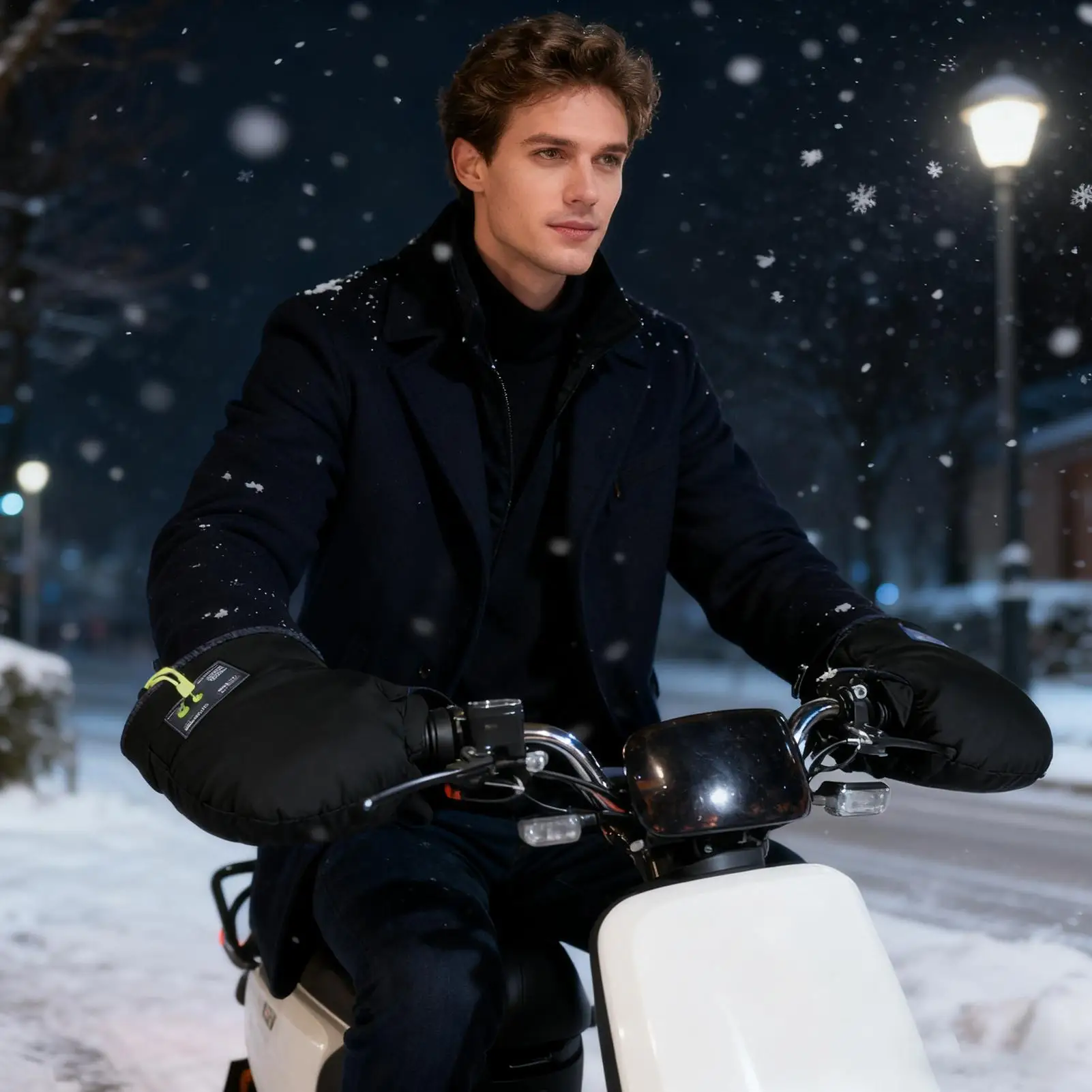 

Gloves For Motorcycle Waterproof Handlebar Mittens Motorcycle Riding Gloves Men For Winter Work Cold Weather Running Bike Riding