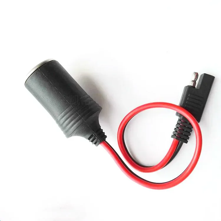 Female Cigarette Lighter Socket to Sae with Sae 2 Pin Quick Release Disconnect Connector Plug 14AWG Extension Cable
