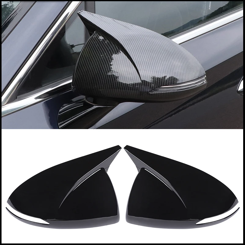 

Car Accessories For Hyundai Sonata 10th 2019~2022 Rearview Mirror Cover Cap Housing Sticker Trim With Horn Auto Parts Styling