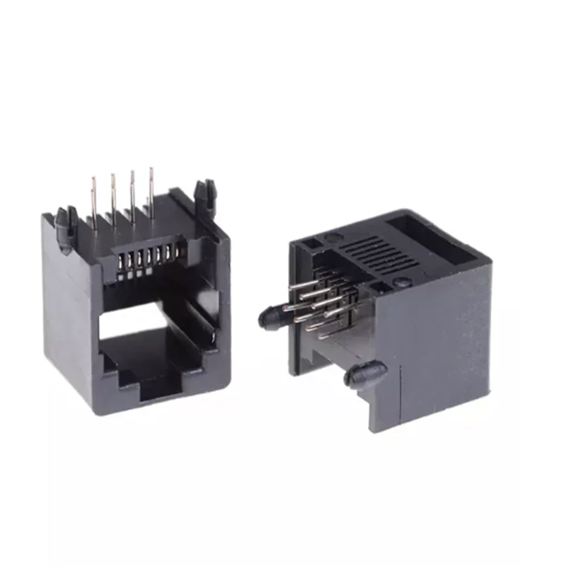 10PCS RJ11 Telephone Socket Curved Pin 95001 4P4C 6P6C 6P4C 8P8C Female Jack Pcb Connector