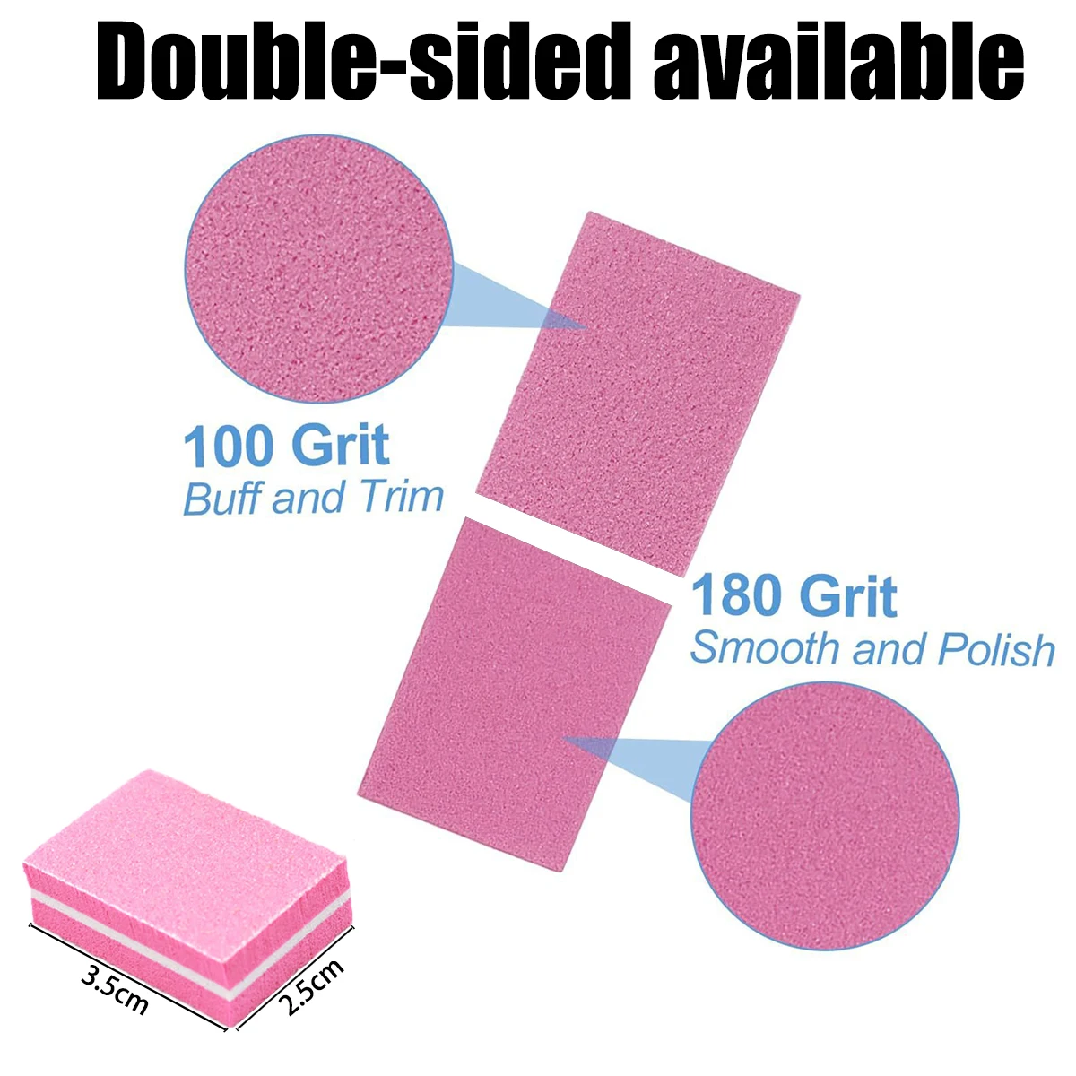 ชุดบัฟเฟอร์ทาเล็บ 50 ชิ้น/ถุง 2 ด้านสีสัน Buffing Block ทําเล็บมือ Sanding File เครื่องมือ