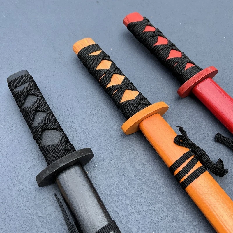 54cm/21.26in Samurai Sword Paint Katana Model Props Cosplay Peripherals Wooden With Sheath Training Collectible Ornaments Crafts
