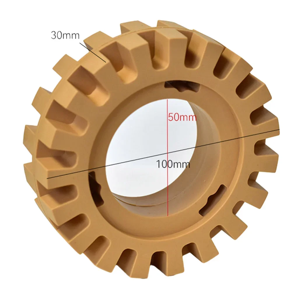 4-Inch Rubber Car Eraser Wheel Removal Car Glue Adhesive Decal Sticker Quick Removal Tool Yellow Sticker Body