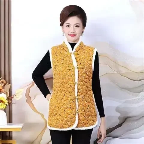 

Ethnic Large Tang Chinese Autumn and Winter Cold Northeast Dahua Clothing Internet Famous Vest Women's Floral Fringe