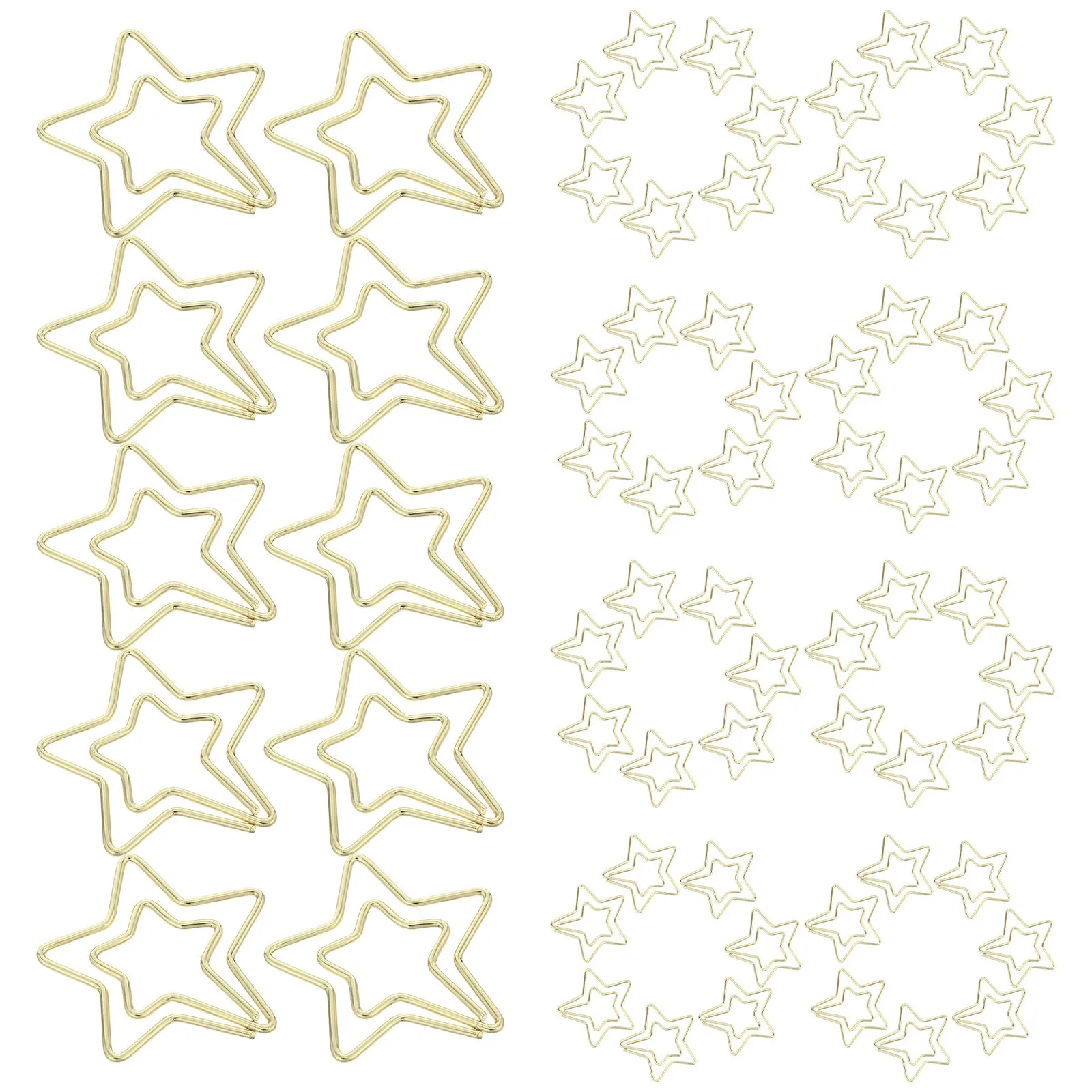 

80Pcs Small Star Paper Clips Metal Decorative Planner Clips for Office Desk School Notes Wedding Paperwork Fun Organization