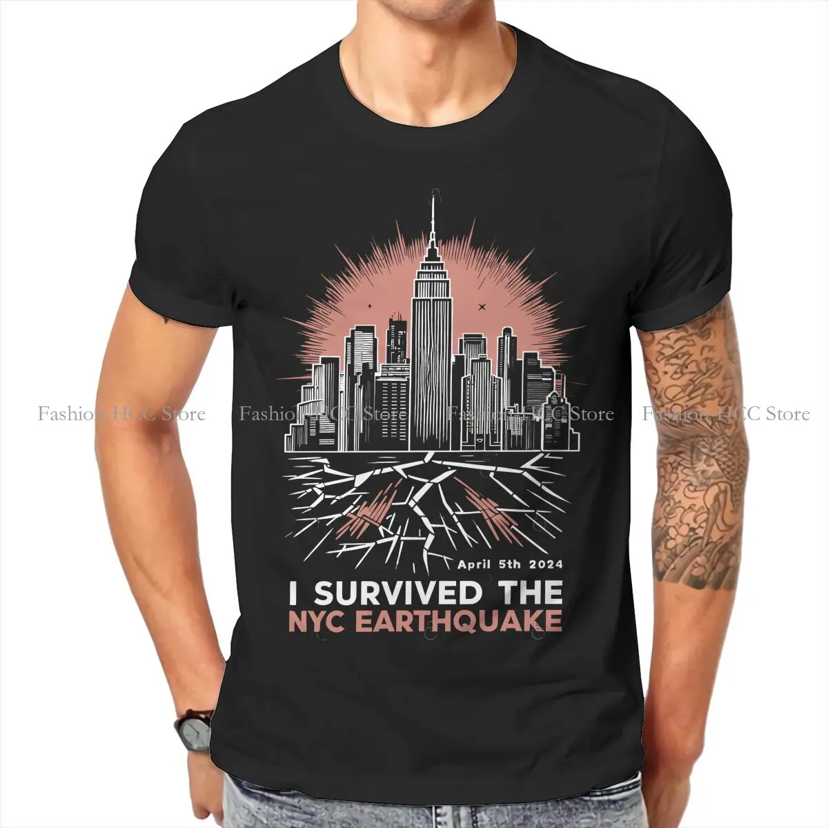 Cool Style TShirt I Survived The NYC Earthquake Top Quality New Design Gift Idea  T Shirt Stuff