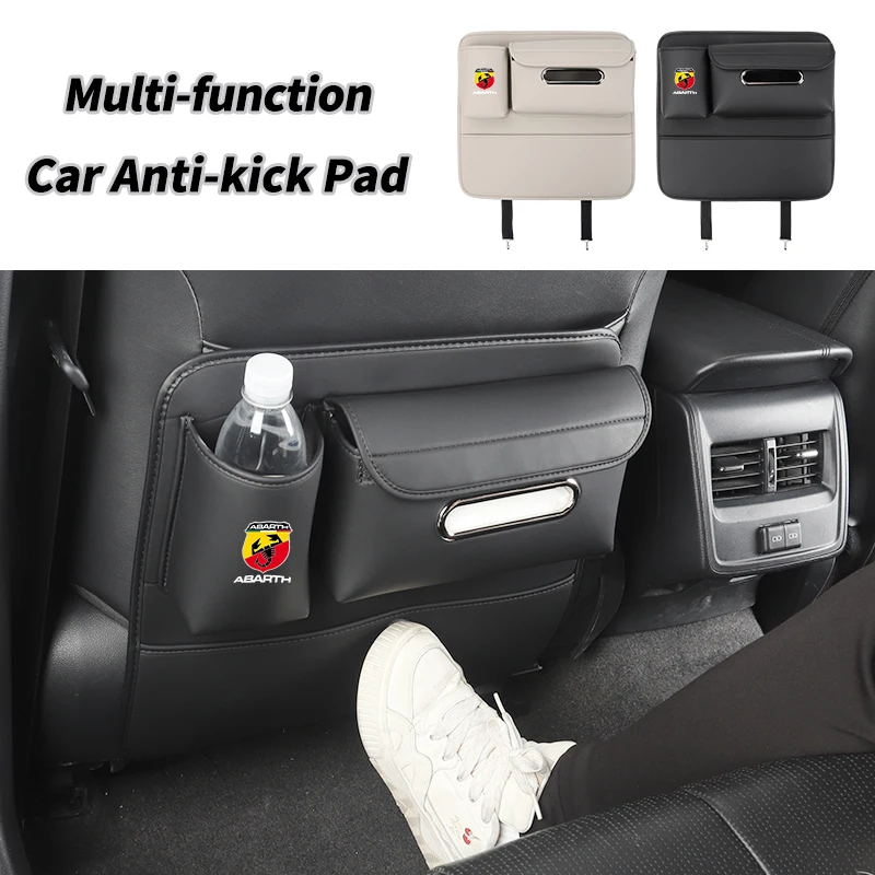 Car Seat Anti-Kick Pad Seatback Storage Bag Tissue Holder Accessories For FIAT 500 Grande Punto Tipo Stilo UNO Astra Bravo Panda