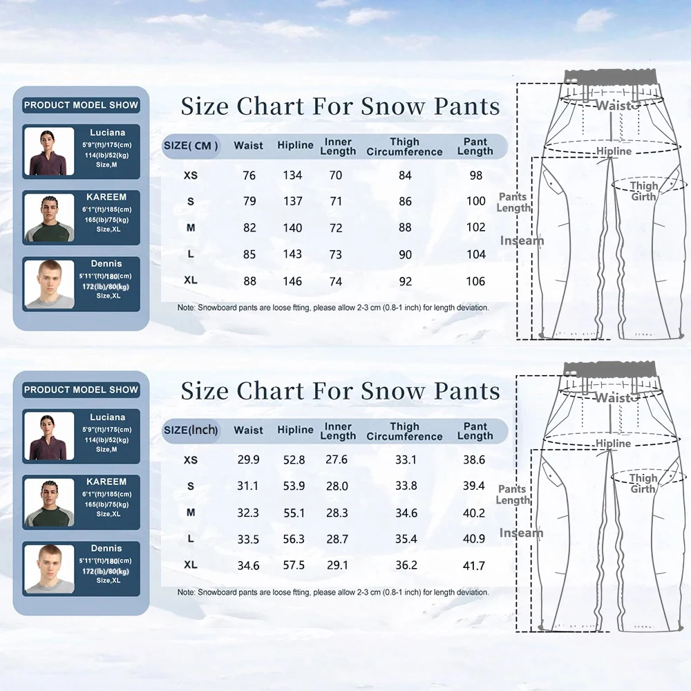 جديد بلون فضفاض نمط فضفاض عاكس شريط على الجليد السراويل الرجال التزلج السراويل الشتاء الدافئ بانت للجنسين السراويل مقاوم للماء #6