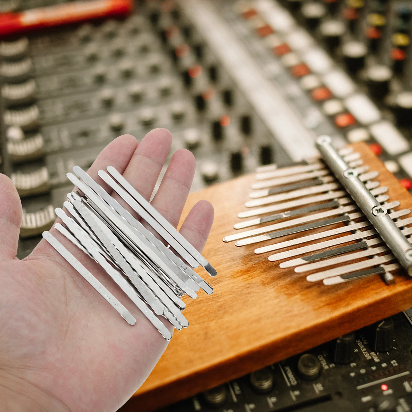 

1 set Kalimba Keys 17-Note Thumb Piano Replacement Parts Flexible Metal Strips For Diy Kalimba Instrument Accessories