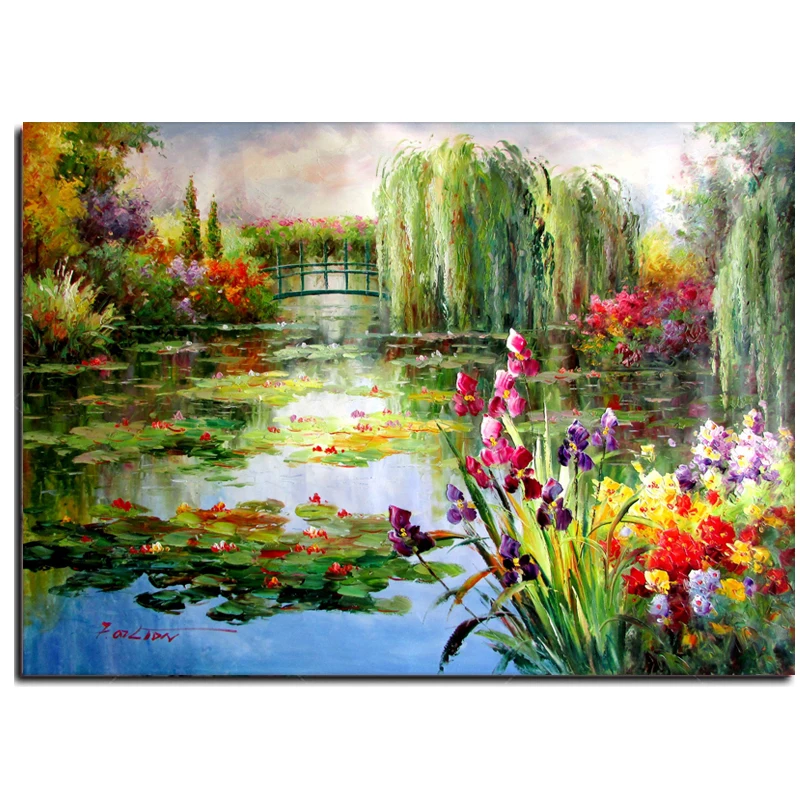 Claude Monet Colorful Water Lily Diamond painting,mosaic Diamond picture Full Square/round 5d diamond Embroidery sale,wall arts