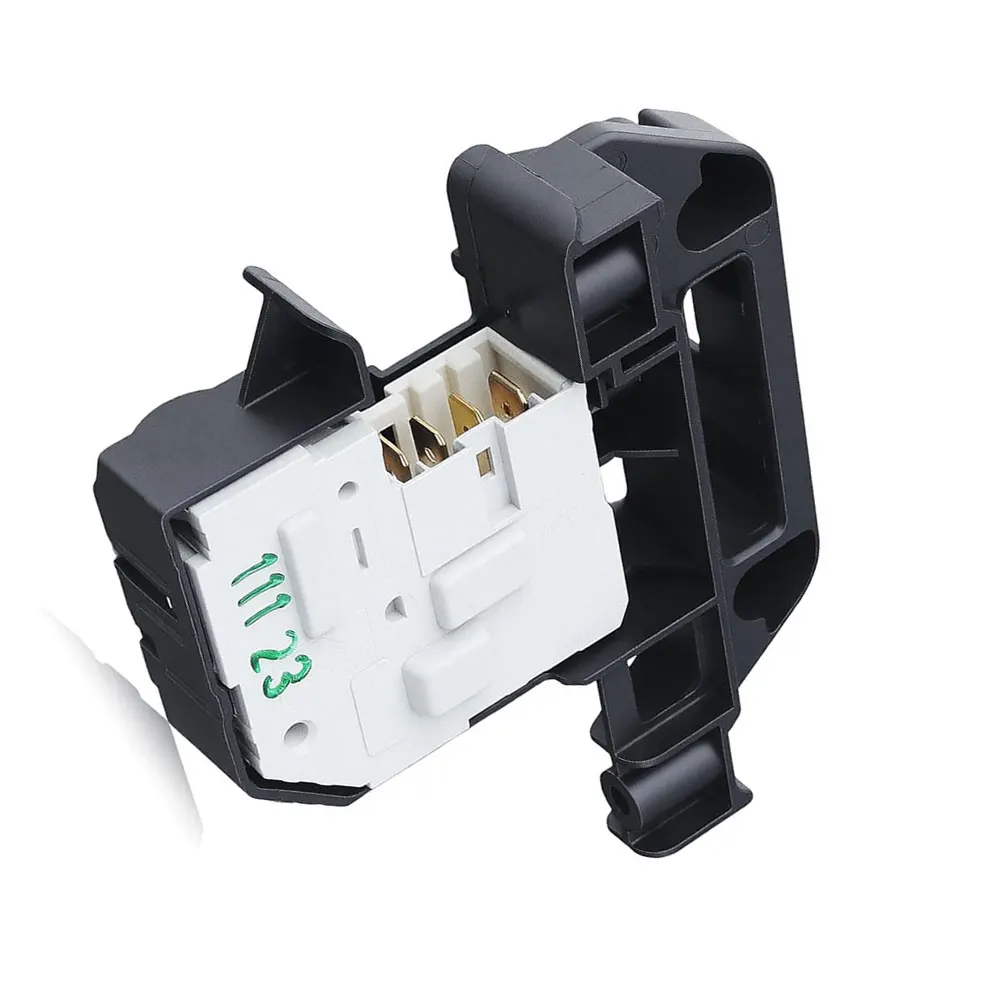 Laundry Door Switch Washer Door Latch Black Long Lasting Washer Door for Lock Washer Door Lock Direct Replacement Part