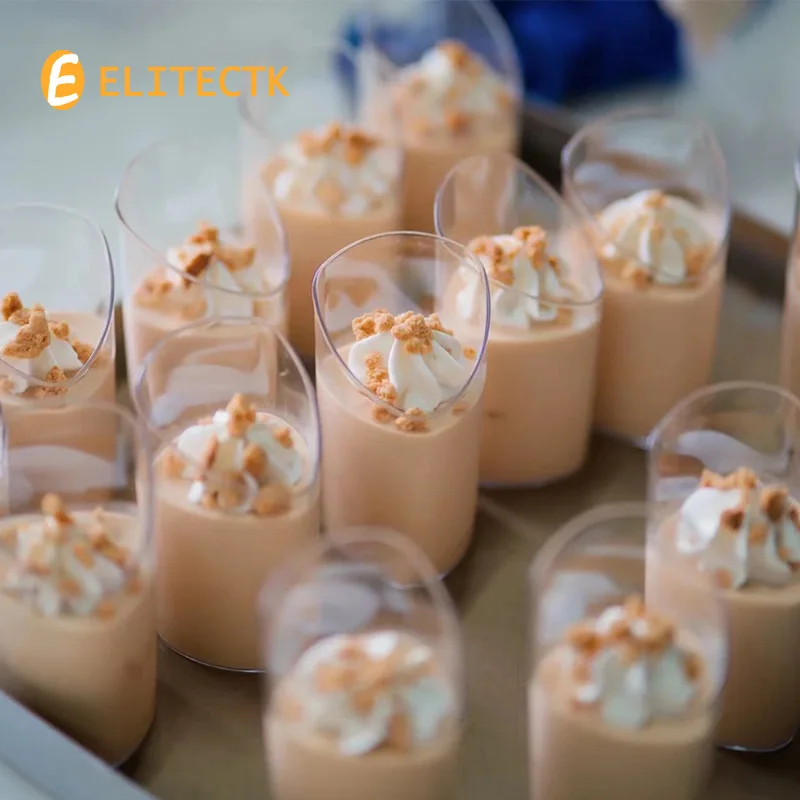 15/30pcs Mini Disposable Cups Pudding Jelly Mousse Cup Appetizer Bowl For Home Dessert Shop Food Container