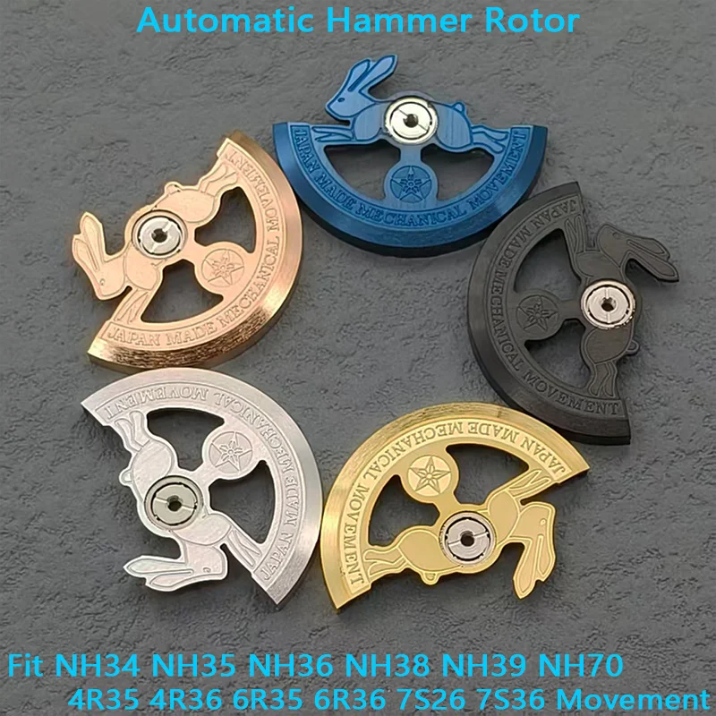 Mod NH35 Movement Rotor Pendulum Fits NH35 NH36 NH38 NH39 4R 6R 7S26 Movement Oscillating Weight Rotor SKX007 Watch Refit Parts