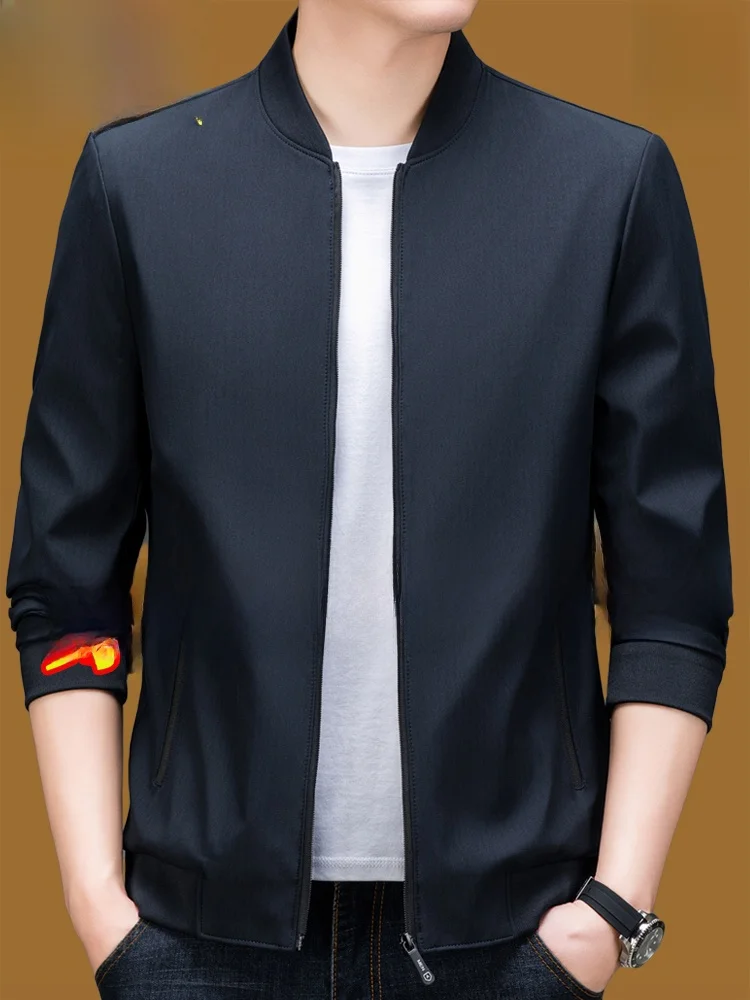

Casual Baseball Sle Men's Jaet 2025 Spring Autumn New Faion Urban Adstrative Outerwear Polyester Fiber Anti-Wrinkle