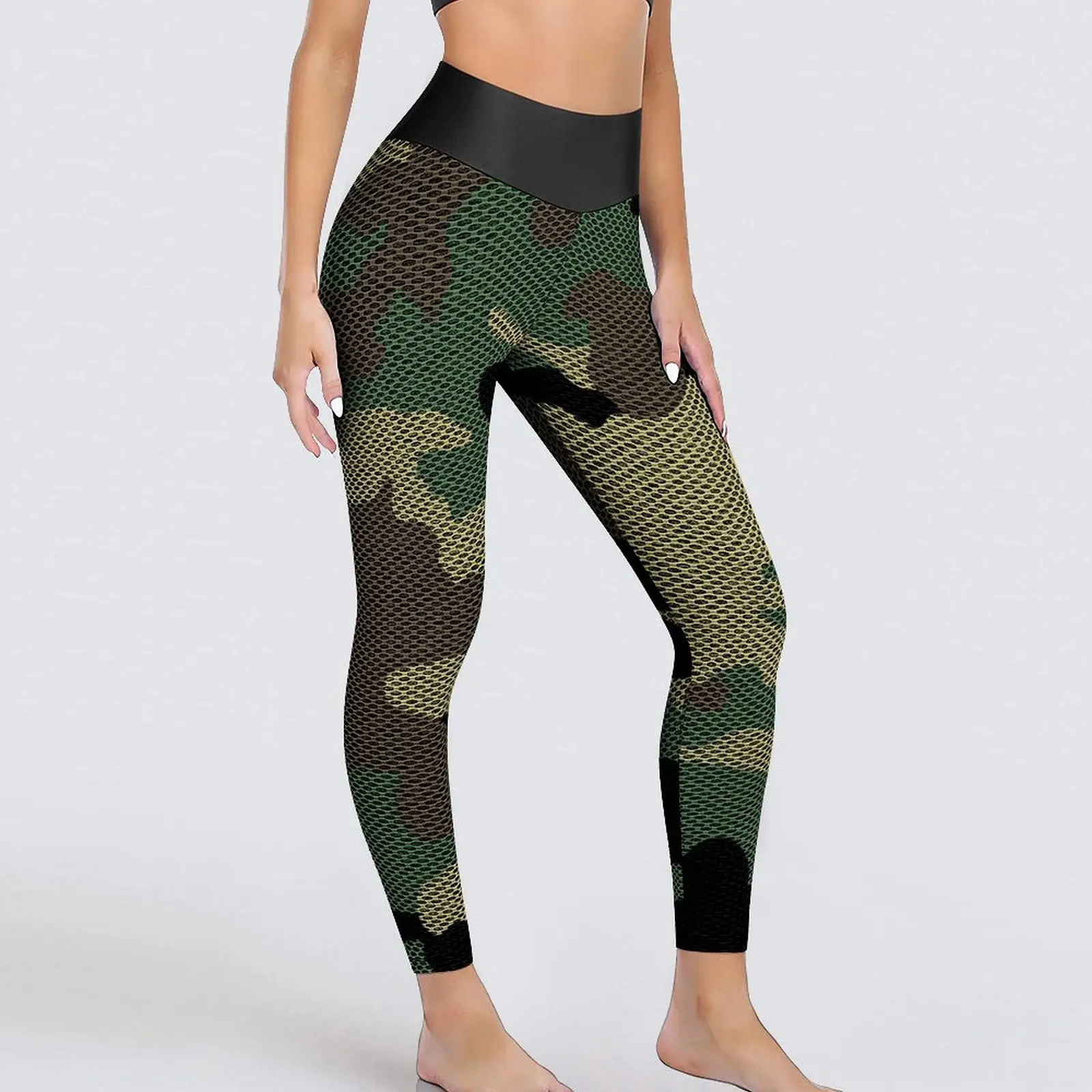 Army Camouflage Print Leggings Green Camo Fitness Gym Yoga Pants Women Push Up Novelty Leggins Sexy Seamless Sports Tights