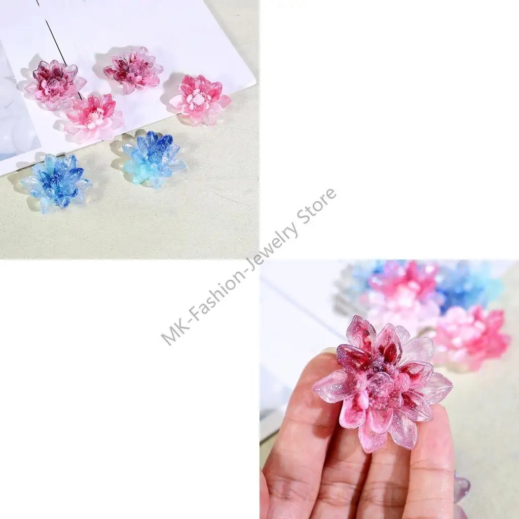 

Q6PF 2pcs Resin Craft Embellishments Glowing Effect for Handmade Projects