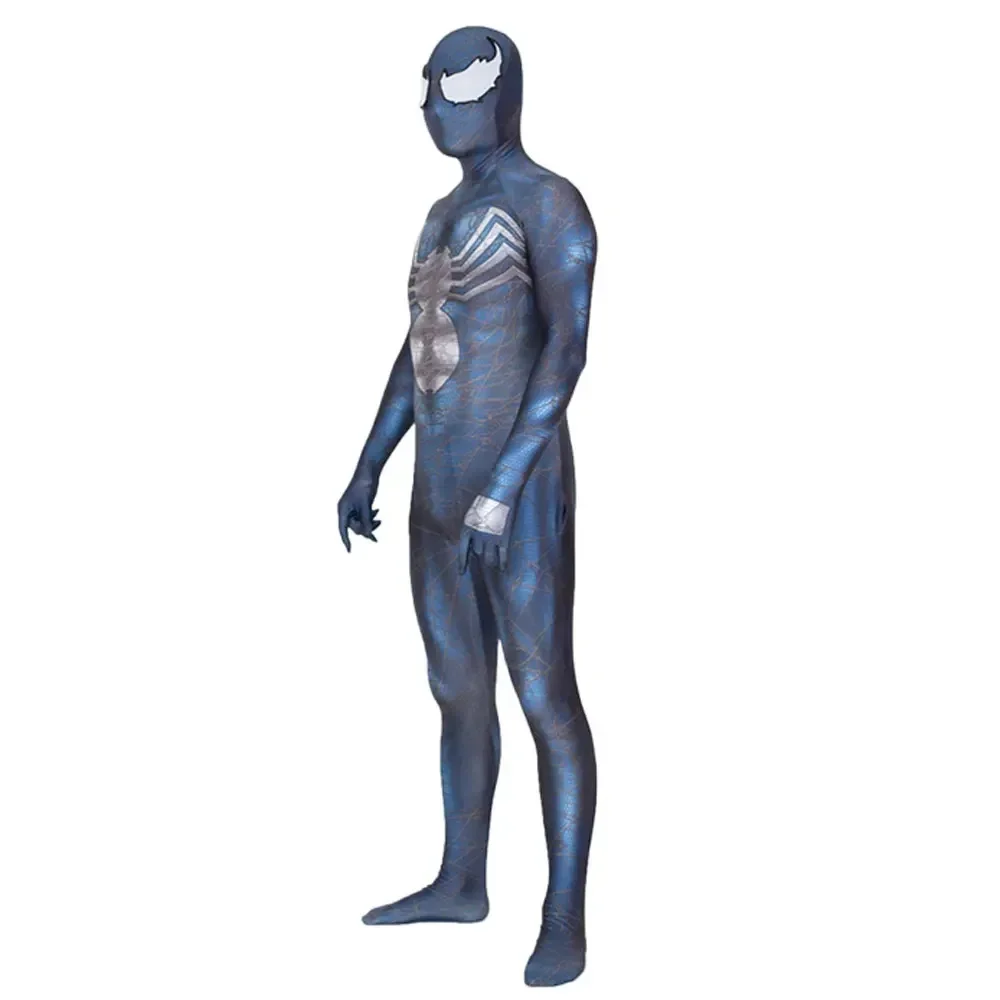 Adults Kids Venom Symbiote Spiderman Suit Superhero Cosplay Costume Halloween Full Bodysuit Zentai Second Skin Party Jumpsuit