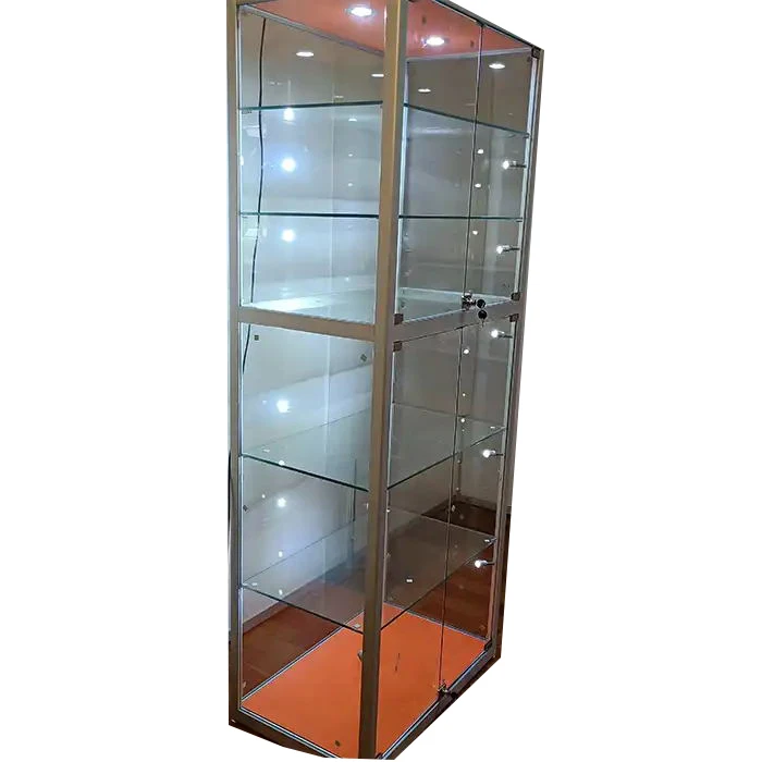 Custom.Orange Sieraden Glazen Display Rack & Display Glazen Planken vitrine Sigaar Vitrinekast